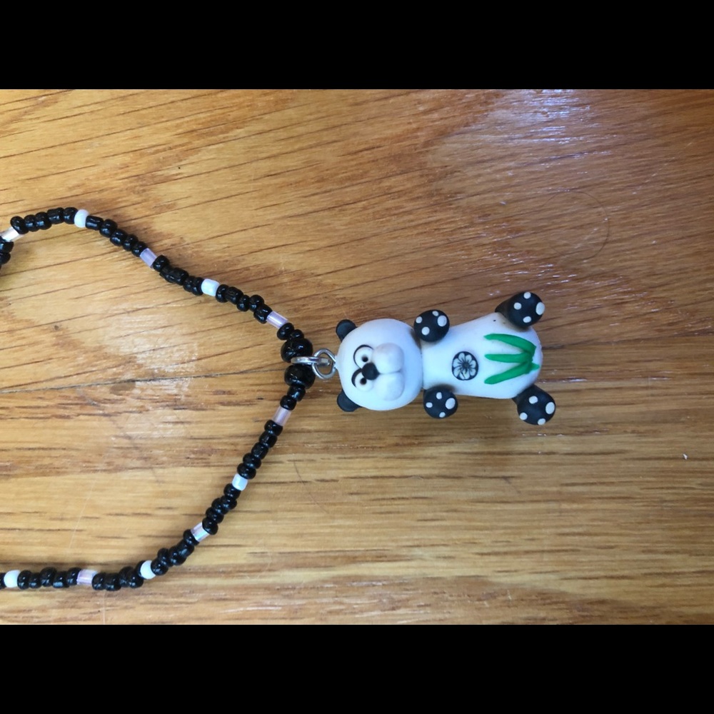 Clay Panda Beaded Necklace